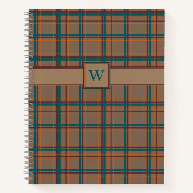 Cuaderno en espiral de cuadros Chic Otoño (Anverso)
