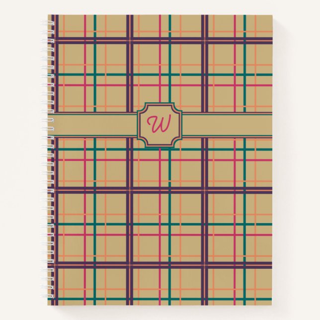 Cuaderno en espiral de cuadros de verano (Anverso)
