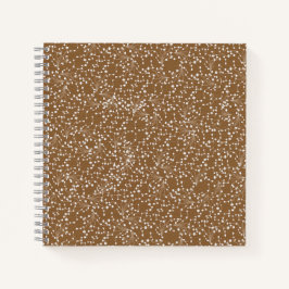 Cuaderno en espiral de damasco dorado