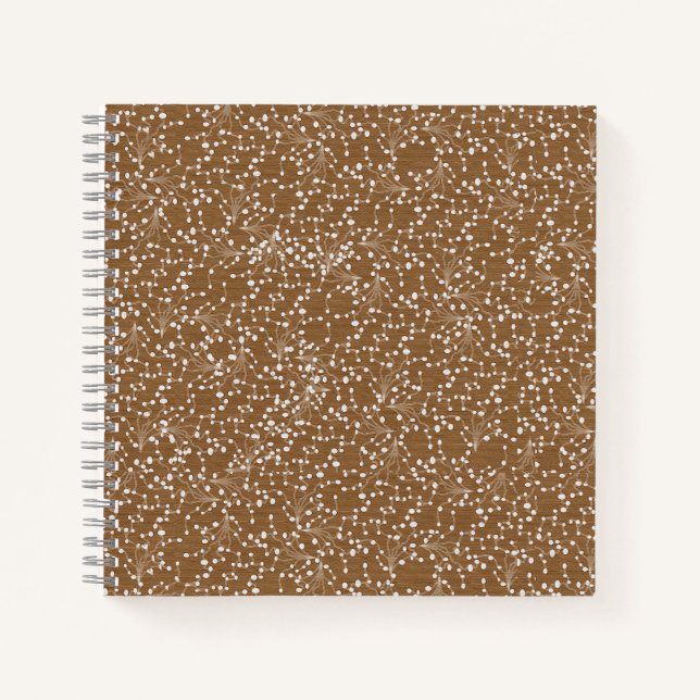Cuaderno en espiral de damasco dorado (Anverso)