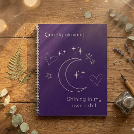 Cuaderno en espiral de diseño celestial personaliz