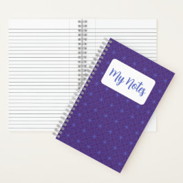 Cuaderno en espiral de diseño de patrón púrpura