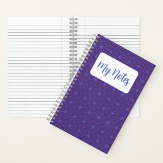 Cuaderno en espiral de diseño de patrón púrpura
