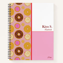 Cuaderno en espiral de donas dulces