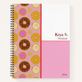 Cuaderno en espiral de donas dulces