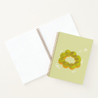 Cuaderno en espiral de donut de mocha