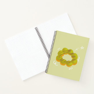 Cuaderno en espiral de donut de mocha
