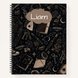 Cuaderno en espiral de Doodle de Aventura Oscura
