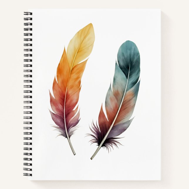 Cuaderno en espiral de dos plumas (Anverso)