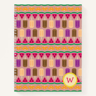 Cuaderno en espiral de dulces de verano