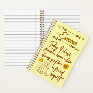 Cuaderno en espiral de energía de niña suave estét