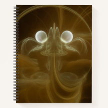 Cuaderno en espiral de energía luminosa abstracta