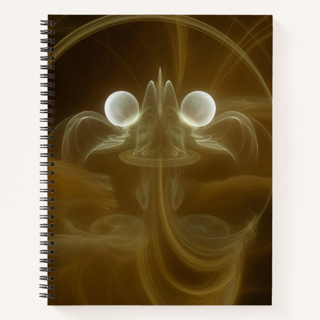 Cuaderno en espiral de energía luminosa abstracta (Anverso)