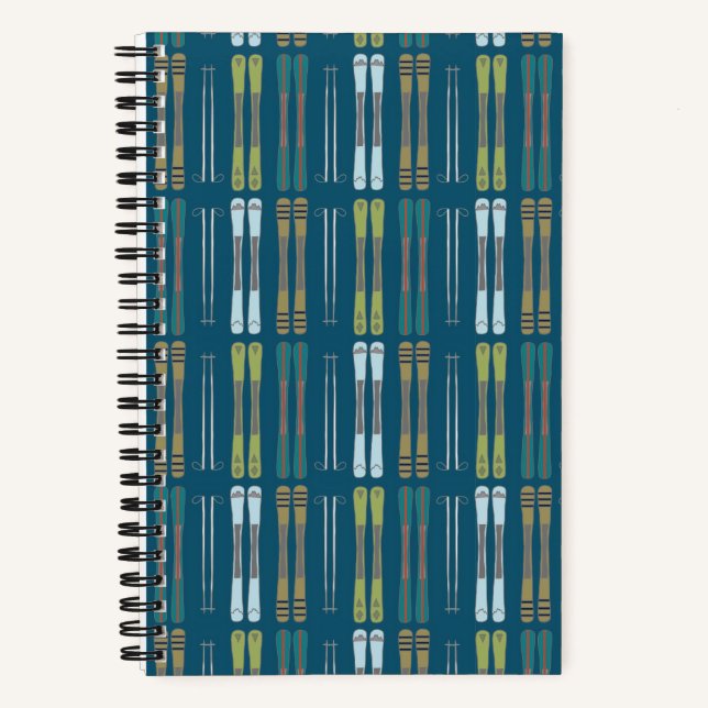 Cuaderno en espiral de esquí alpino (Anverso)