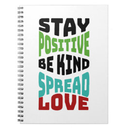Cuaderno en espiral de estancia positiva