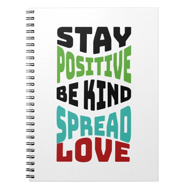 Cuaderno en espiral de estancia positiva (Frente)