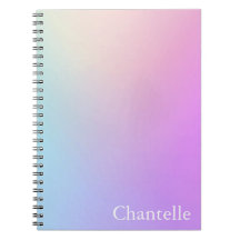 Cuaderno en espiral de estética pastel soñadora