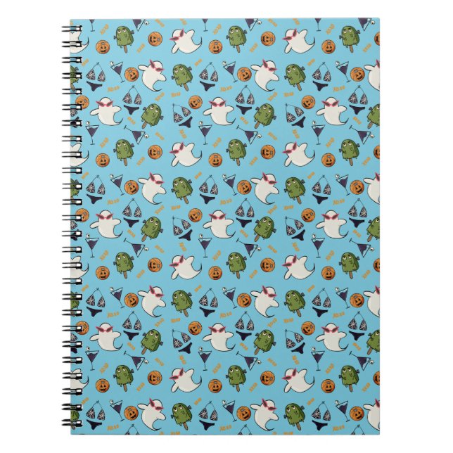 Cuaderno en espiral de fantasmas de playa (Frente)