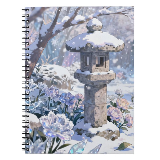 Cuaderno en espiral de farol del jardín de inviern (Frente)