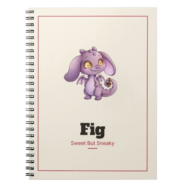 Cuaderno en espiral de Fig el Dragón (Frente)
