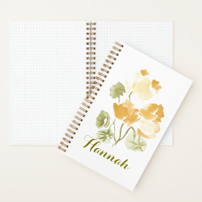 Cuaderno en espiral de flores amarillas (Interior)