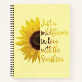 Cuaderno en espiral de flores silvestres