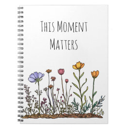 Cuaderno en espiral de flores silvestres "Este mom
