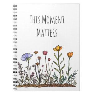 Cuaderno en espiral de flores silvestres "Este mom