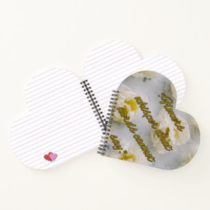 Cuaderno en espiral de flores susurrantes en forma