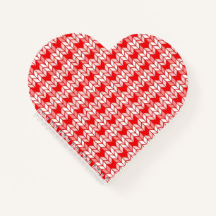 Cuaderno en espiral de forma de corazón de punto a