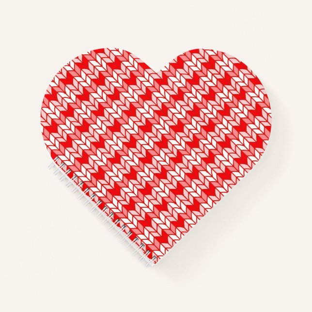 Cuaderno en espiral de forma de corazón de punto a (Anverso)