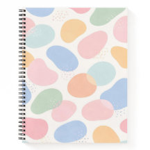 Cuaderno en espiral de formas abstractas pastel