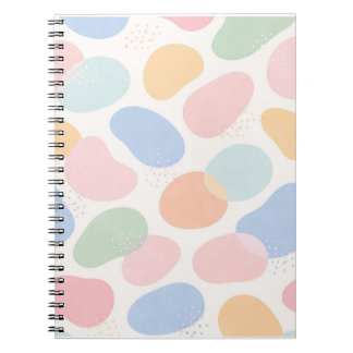 Cuaderno en espiral de formas abstractas pastel es