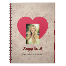 Cuaderno en espiral de foto de corazón personaliza