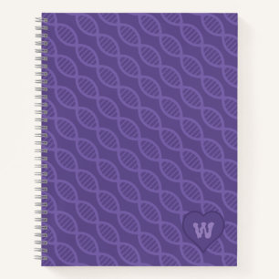 Cuaderno en espiral de franjas de ADN