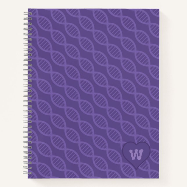 Cuaderno en espiral de franjas de ADN (Anverso)