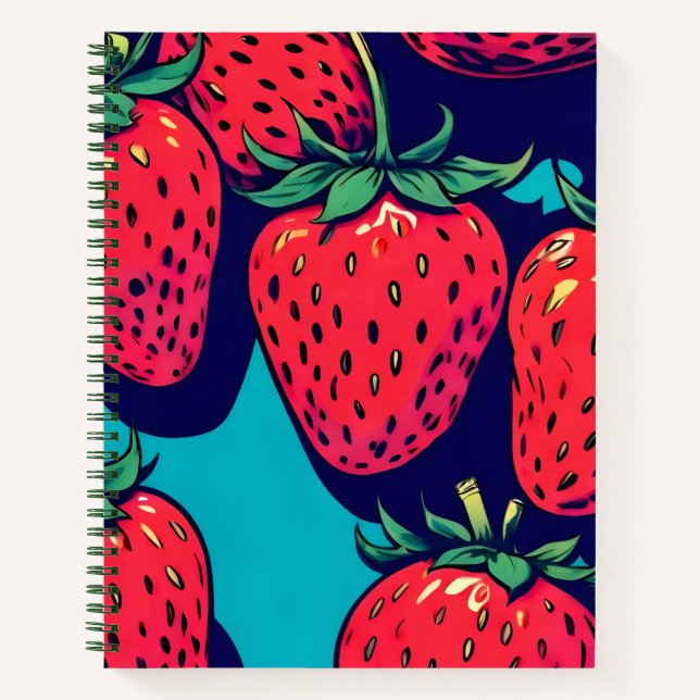Cuaderno en espiral de fresa (Anverso)