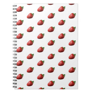 Cuaderno en espiral de fruta de fresa linda