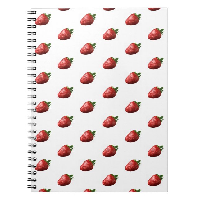 Cuaderno en espiral de fruta de fresa linda (Frente)