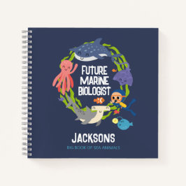 Cuaderno en espiral de futuro biólogo marino