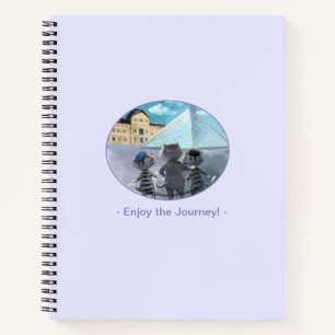 Cuaderno en espiral de gatos Louvre París - Disfru