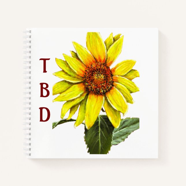 Cuaderno en espiral de girasol (Anverso)