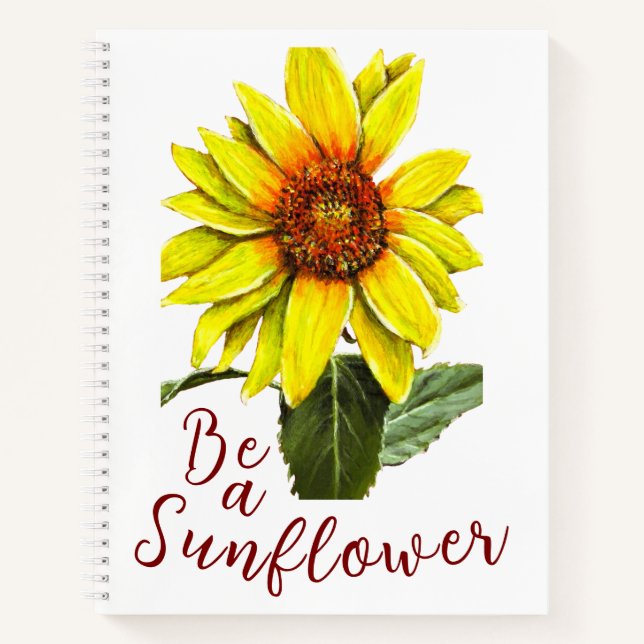 Cuaderno en espiral de girasol (Anverso)