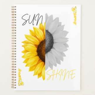 Cuaderno en espiral de girasol Sunshine estético |
