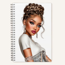 Cuaderno en espiral de glamour de corsé de mezclil