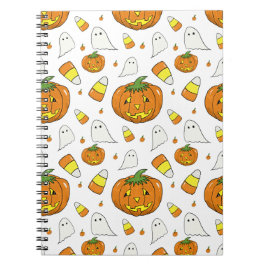 Cuaderno en espiral de Halloween – Fantasmas y maí