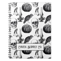 Cuaderno en espiral de Halloween – Gótico Vintage
