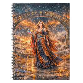 Cuaderno en espiral de hechicera cósmica - Fantasí