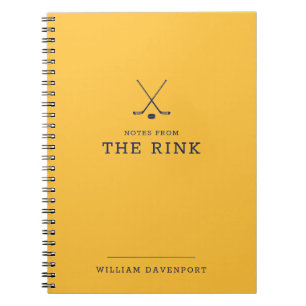 Cuaderno en espiral de hockey nombre