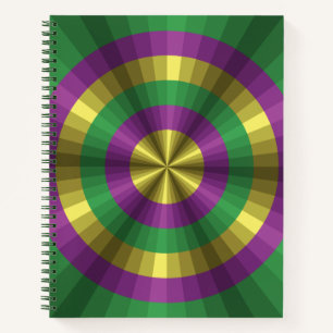 Cuaderno en espiral de ilusión de Mardi Gras